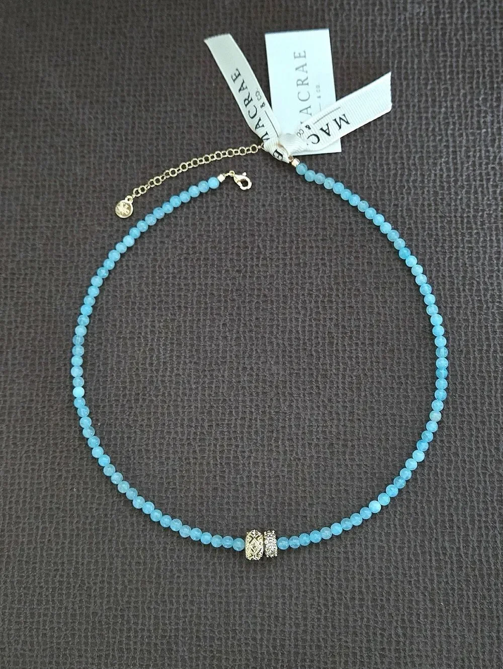 MacRae & Co. Blue Quartz with Charm Duo✌️ Necklace - NWT